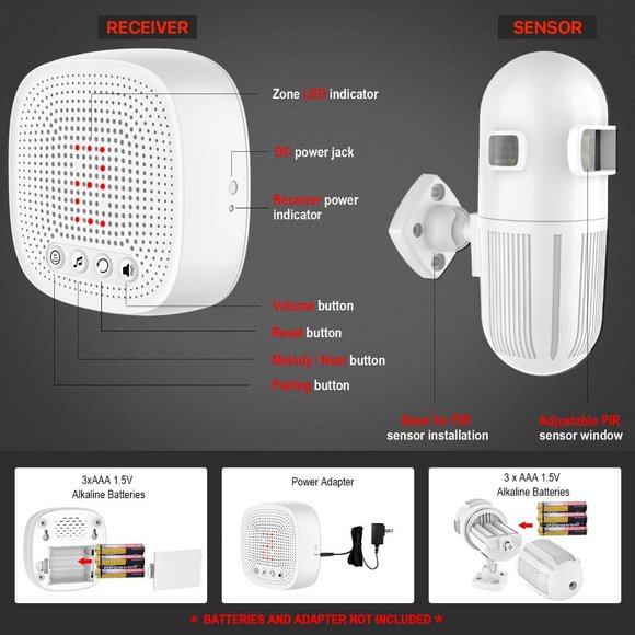 Wireless Motion Detector Security Doorbell Alarm - Picture 6 of 7